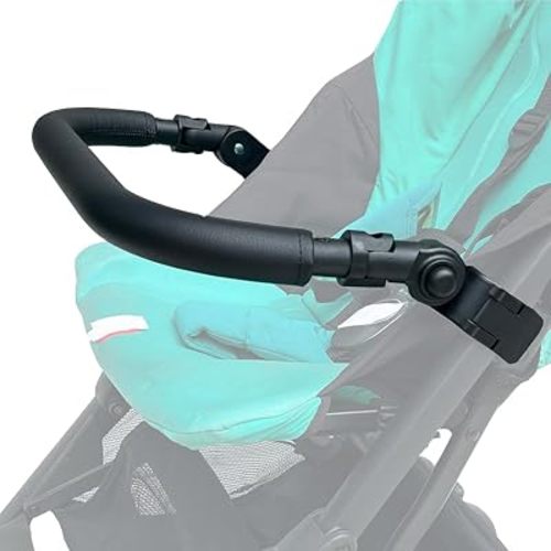 Baby Stroller Accessories Bumper Bar, Crossbar Compatible with gb Pockit+ All City, All-Terrain, Cybex Libelle, Orfeo Strollers,PU Leather Surface (All-Terrain Armrest) (Small Size)