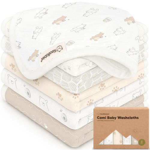6-Pack Cami Baby Washcloths - Bumbly / 10 x 10