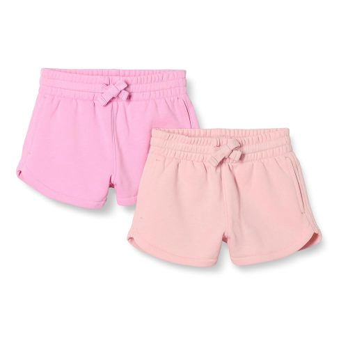 Amazon Essentials Girls and Toddlers' SweatShorts, Pack of 2