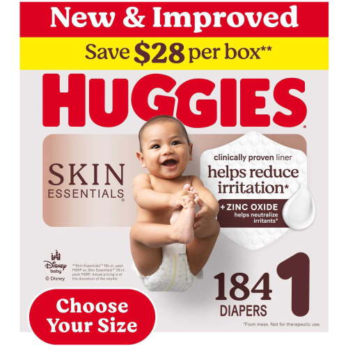 Huggies Skin Essentials Baby Diapers, Sizes 1-6 - Samsclub.com