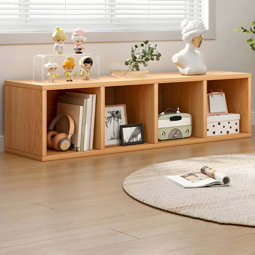 Wood Closed Back Horizontal Compact Storage Bookcase