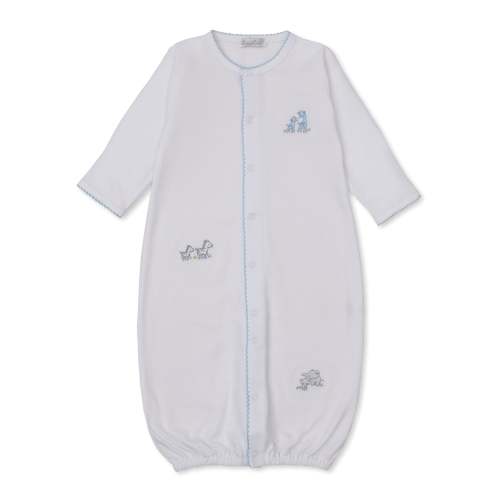 Safari Party White/Blue Convertible Gown