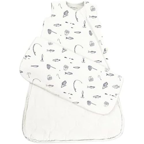 GUNAMUNA günamüna Unisex Baby, Toddler Wearable Blanket, Sleeping Bag Bamboo Rayon, Sleep Sack with Diaper Zipper, 1.0 TOG