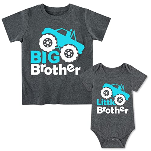 Funnycokid Big Brother Little Brother Matching Outfits Toddler Lil Bro Boy Shirts Set Baby Gifts Clothes