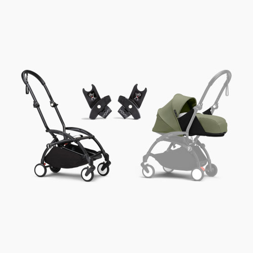 Stokke YOYO³ Newborn Essentials Bundle - Olive/Black Frame