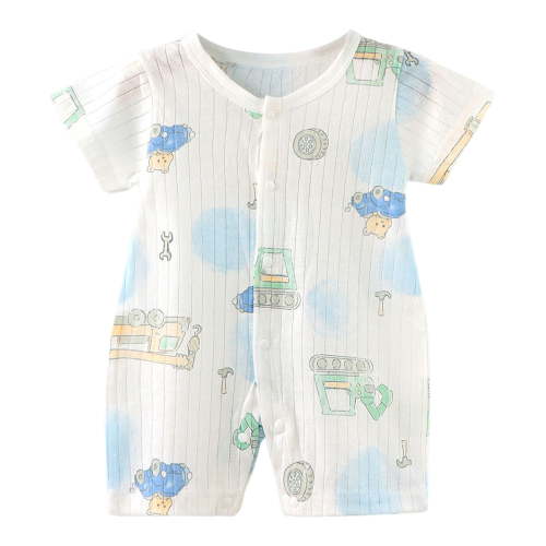 Toddler Romper Baby Boy One-Piece Infant Girl Cotton for 0-6 Months Preemie Baby Cotton Double Button Climbing Suit