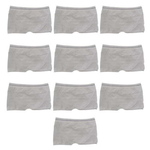 10Pack Single Time Postpartum Women's Mesh Undergarments High Waist Boyshorts Briefs for Maternity and Hospital Recovery