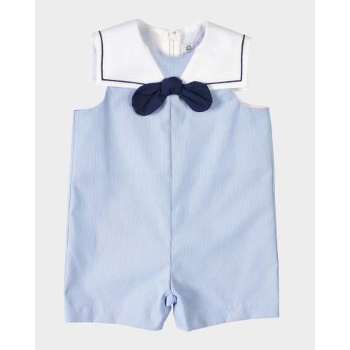 Boy's Pincord Sailor Shortall, Size 3M-24M