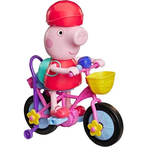 Peppa Pig Ready, Pedal, Go Peppa Interactive Figure and Bicycle Playset | 75+ Sounds, Reactions, Song | Preschool Toys for Girls and Boys Ages 3+