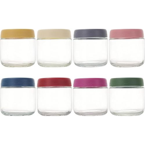 4 OZ Salad Dressing Jar 8 Pack, Airtight Leakproof Bulk Small Glass Sauce Jar with Lids, Reusable for Lunch Box, Bento, Travel & Meal Prep(4 OZ-8Pack)