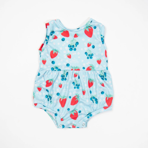 Red, White, & Blue Berries Baby Bubble Romper – American Farm Company