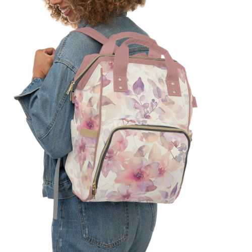 Ethereal Blossoms Multifunctional Diaper Backpack