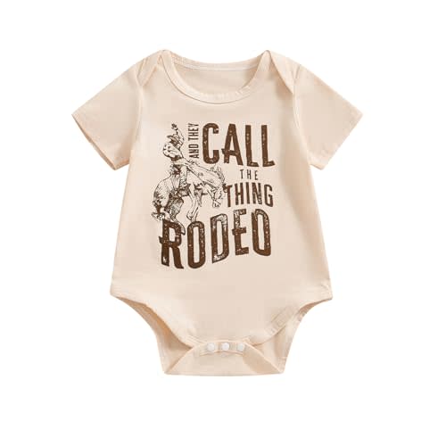 SAYOO Western Baby Girls Boys Bodysuit Clothes Country Cowboy Cowgirl Funny Cute Infant Creeper One-Piece Baby Bodysuit