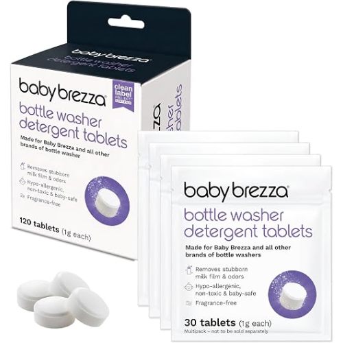 Baby Brezza Detergent Soap Tablets for Bottle Washers, 120 Tablets