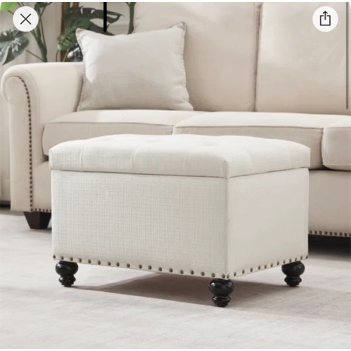 Charlton Home® Dhiren 23.6' W Rectangle Upholstered Storage Ottoman | Wayfair