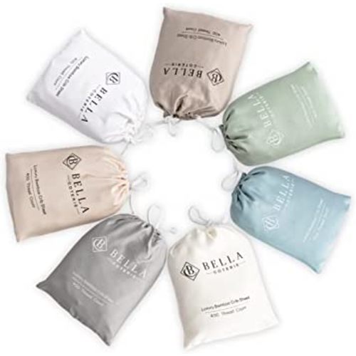 Bella Coterie Luxury Bamboo Crib Sheets | Organically Grown | Ultra Soft | Cooling for Better Sleep | Deep Pocket Fitted Sheet for Crib & Toddler Mattress
