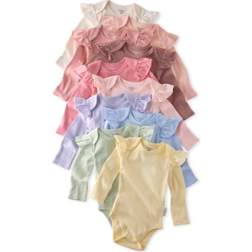 Ashley Assorted 10-Pack Bodysuits, 0-3M