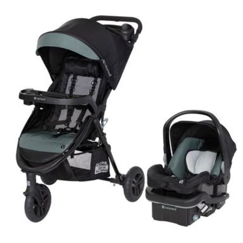 Baby Trend Passport Seasons All-Terrain Travel System with EZ-Lift PLUS Infant Car Seat - Madrid Green: Snack Tray, Storage Area, One-Hand Fold