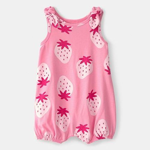 Baby Girl Carter's Strawberry Sleeveless Romper