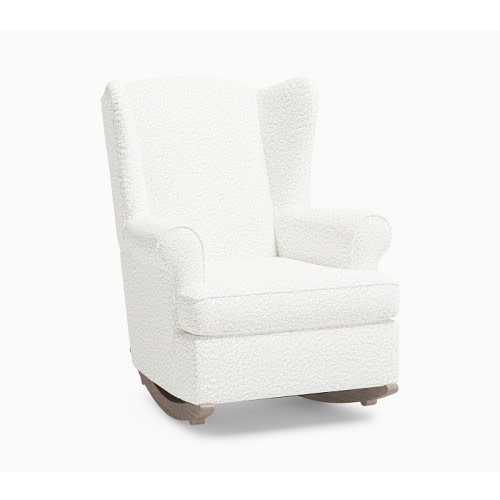 Wingback Rocking Chair Performance Brushed Boucle Ivory
