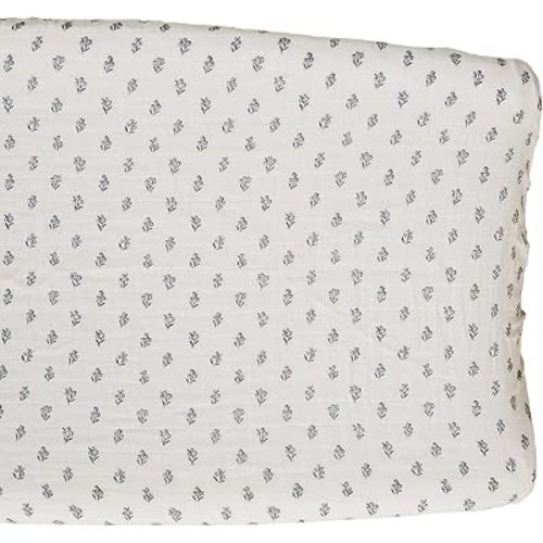 Mebie Baby Changing Pad Cover, Cream Berry, 100% Muslin Cotton Changing Table Pad Cover for Baby Boy and Girl, Designer Nursery Decor Covers, Diaper Changing Pad Cover for Changing Station