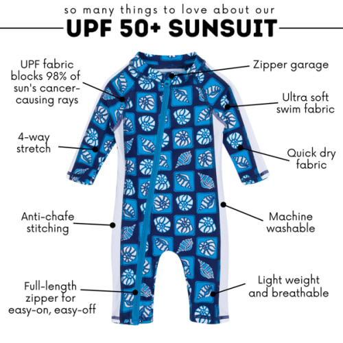 Sunsuit - Long Sleeve Romper Swimsuit | "Coastal"