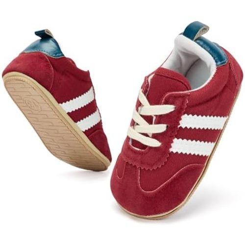 BACSAC Baby Shoes for Boys Girls Non Slip Low Top Infant Walking Shoes Breathable Comfort Toddler Walker Shoes Pull On Newborn Baby Sneakers 3 6 9 12 Months