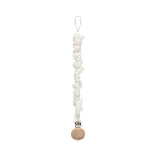 Ely's & Co. - Ribbed Cotton Baby Pacifier Clip - Ivory
