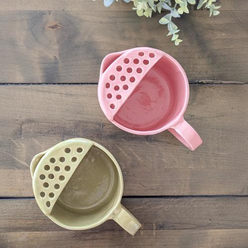 Handcrafted Ceramic Strainer for Berries, Nuts, Pasta, Herbs and Small Items - Stoneware