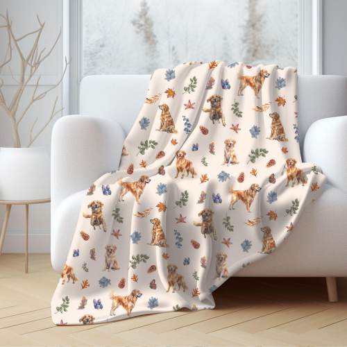 Golden Retriever Blanket, Golden Mama Gift, Golden Retriever Mom, Golden Dog, Stay Golden, Life is Golden, Dog Mom Gift, Velveteen Dog Throw