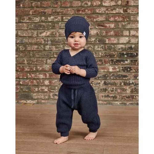 Chunky Tennis Lounge Pants, Navy - 7AM Enfant | Maisonette