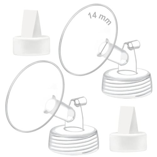 Maymom 14mm Flange and Duckbill Valve Compatible with Spectra S1 S2 9 Plus. Not Original Spectra Pump Parts. Replace S2 Pump Parts Flange Duckbill Valve