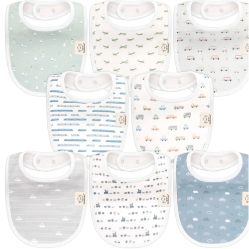 Organic Cotton Baby Drool Bibs, 8-Pack | KeaBabies