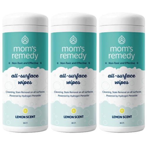 MOMREMEDY Hydrogen Peroxide Cleaning Wipes | All Purpose Cleaner and Stain Remover | Multipurpose for Kitchen, Bathroom, All Surfaces