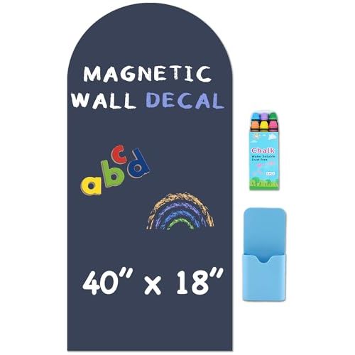 Arch Magnetic Wall Decal - 40" x 18" Matte Finish Chalkboard Sticker for Wall - Magnetic Board for Home(Navy Blue)