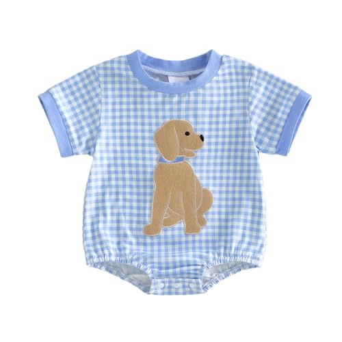 Baby Girl Fall Clothes Plaid Long Sleeve Puppy Onesie Newborn Infant Dog Ruffle Bubble Romper Cute Winter Outfits