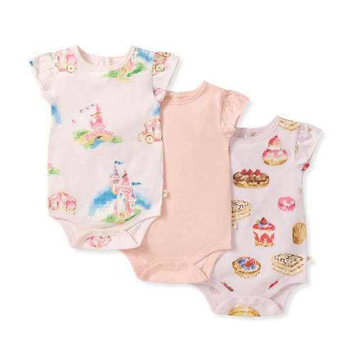 3-Pack Pastry Shop & Pretty Princess Baby Girl Bodysuits – Burt's Bees Baby