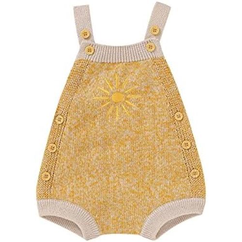 Newborn Infant Baby Girl Boy Knit Romper Sleeveless One Piece Bodysuit Jumpsuit with Hat Fall Winter Outfits Clothes