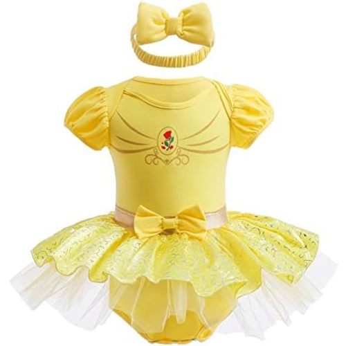 Baby Girls Princess Costume Birthday Bodysuit Romper Tutu Dress w/Headband Halloween Christmas Party Outfits