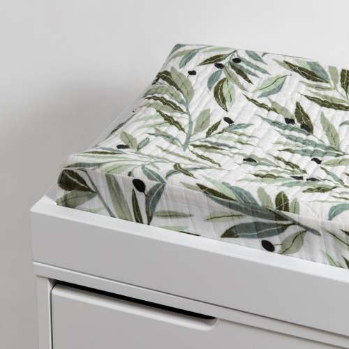 Quilted Changing Pad Cover in GOTS Certified Organic Muslin Cotton