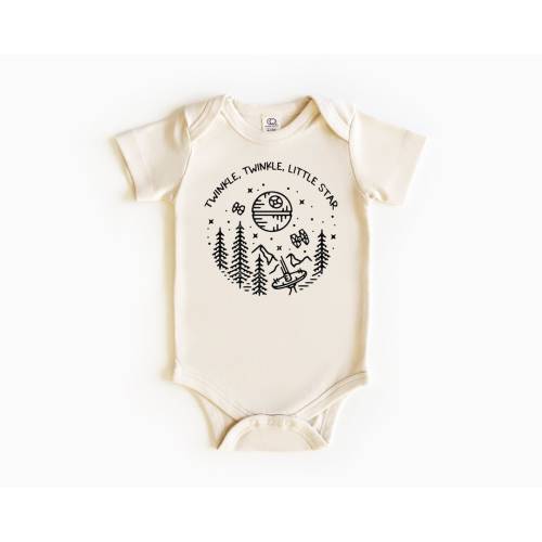 Twinkle Twinkle Little Star Baby Bodysuit | Death Star | Moon Planet | Bodysuit for Baby Vintage Inspired Star  Gift Baby Shower