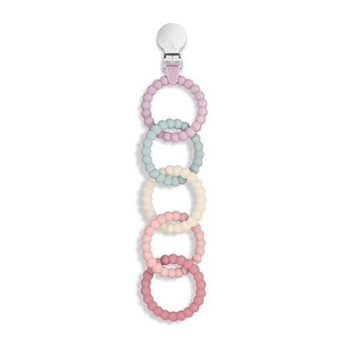 Ryan & Rose Cutie Clinks Attachable Teether Chew Toy for Babies (Blossom)