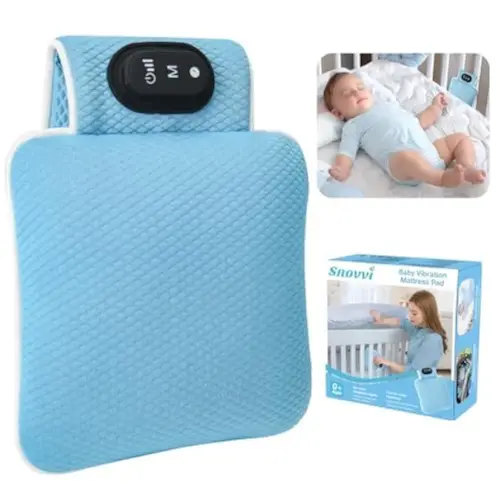 Ultimate Baby Sleep Soother – 3 Vibration Modes & Intensities for Gentle Sleep Assistance, Type-C Fast Charging, Perfect Crib Accessory for Newborns and Infants!(Small)