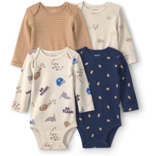 Carter's Baby Boys' 4-pack Long Sleeve Bodysuits
