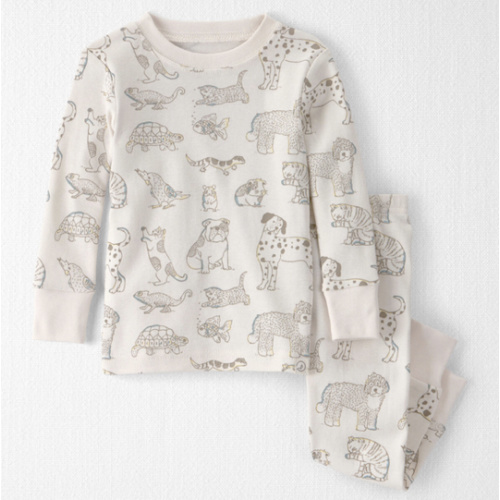 Baby 2-Piece Organic Cotton Ribbed Pajama Set in Pet Print - Little Planet | Carter's