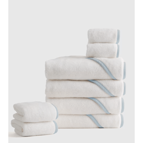 Organic Turkish Cotton Baby Bath Bundle 8-Pack in White