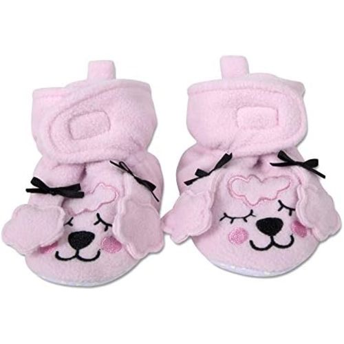 Cozy Fleece Baby Booties- Sherpa Baby Crib Booties Soft Soled Winter Shoes Unisex Fleece Booties Baby Boy, Baby Girl 0-6 Months