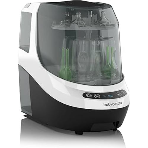 Baby Brezza Bottle Washer Pro Bottle Washer, Sterilizer & Dryer- No Sink Hookup, All-in-One Cleaner for Bottles, Parts & Sippy Cups-Fast, Effortless, Time-Saving Cleaning with No Hand Washing Required