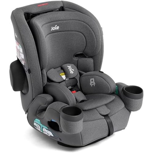 Joie Saffron SI 4-in-1 Car Seat – Car Seat for Infants to Toddlers to Big Kids - 4 Modes, 10-Position No-Rethread Headrest & Harness (Thunder)