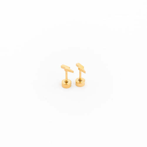 Lightning Bolt Stud Earring – Pip Pop Post